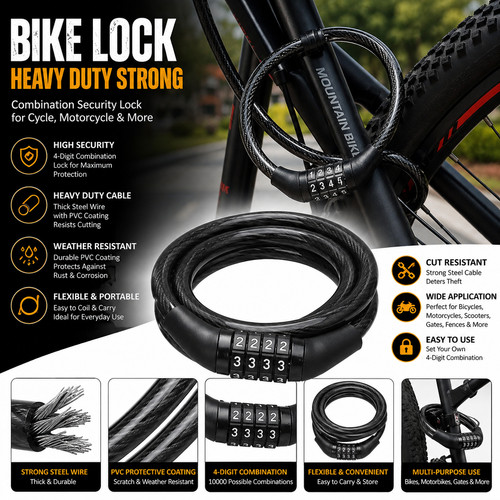 Bike lock heavy duty strong - lock,